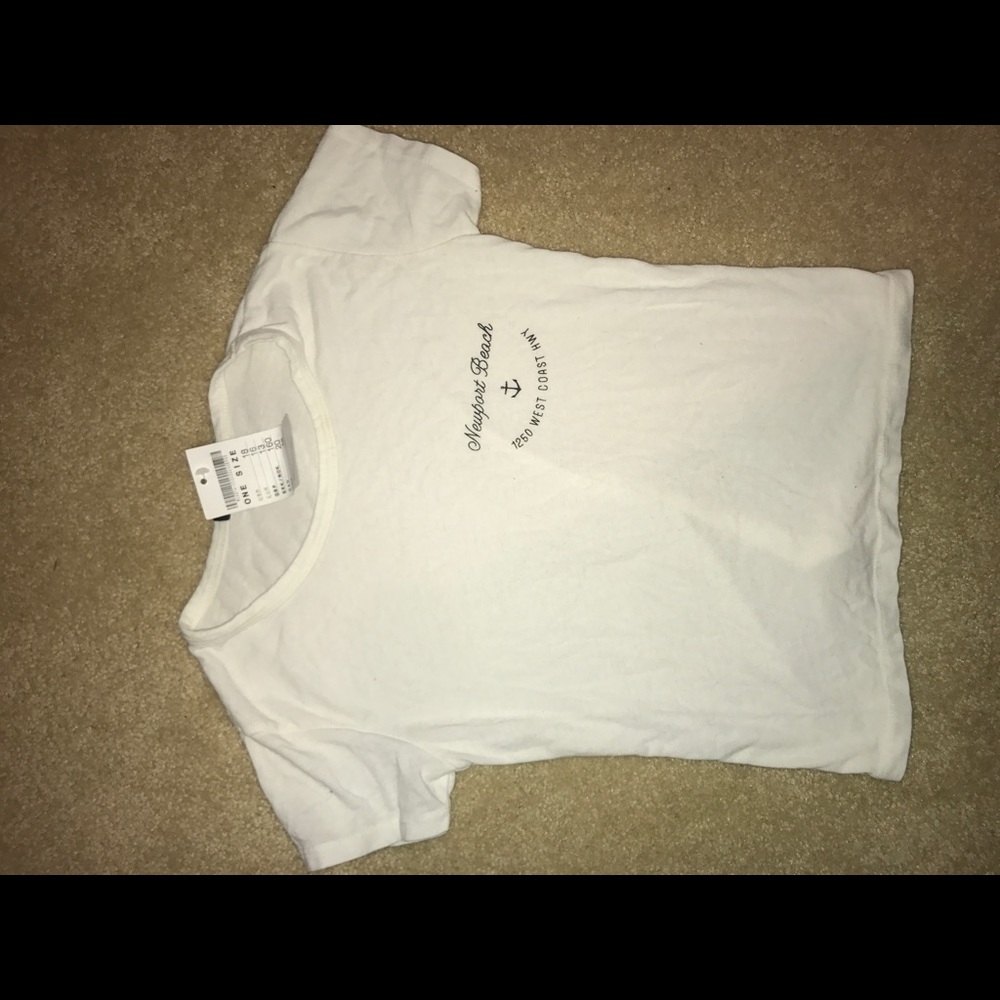 Brandy Melville Newport Beach crop t shirt